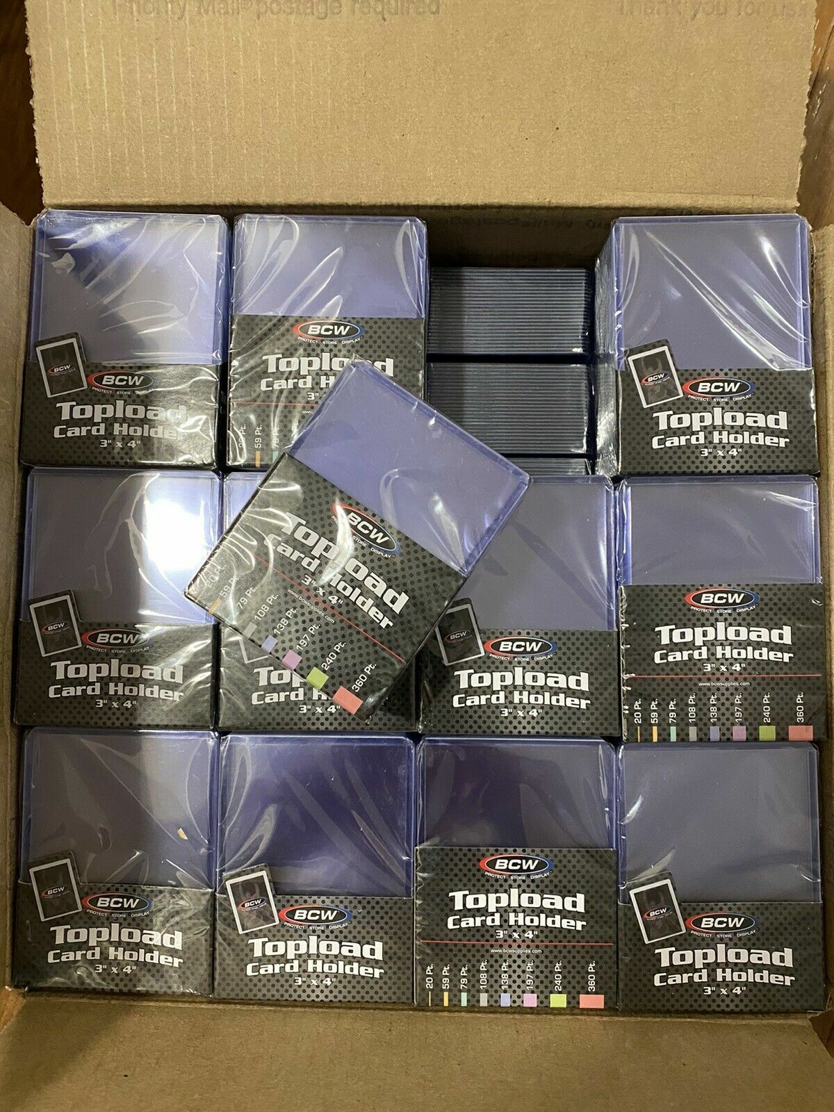 (1000) BCW 3x4 Regular Trading Card Toploaders Top Loaders Case *IN STOCK* (1000) BCW 3x4 Regular Trading Card Toploaders Top Loaders Case *IN STOCK*