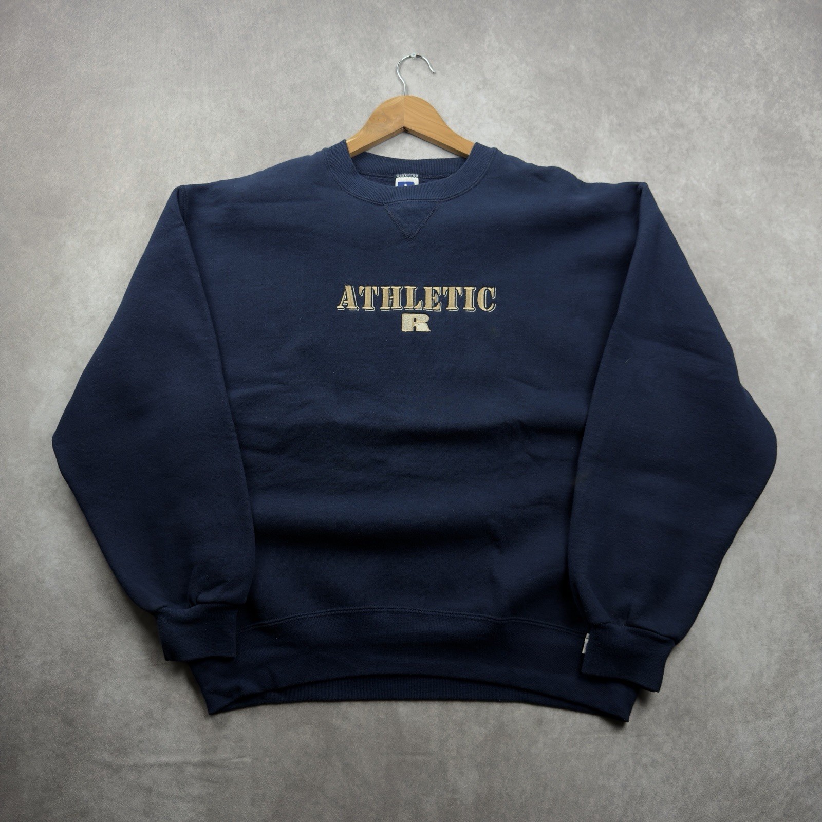 vintage 90s russell athletic made in usa embroidered crewneck sweatshirt