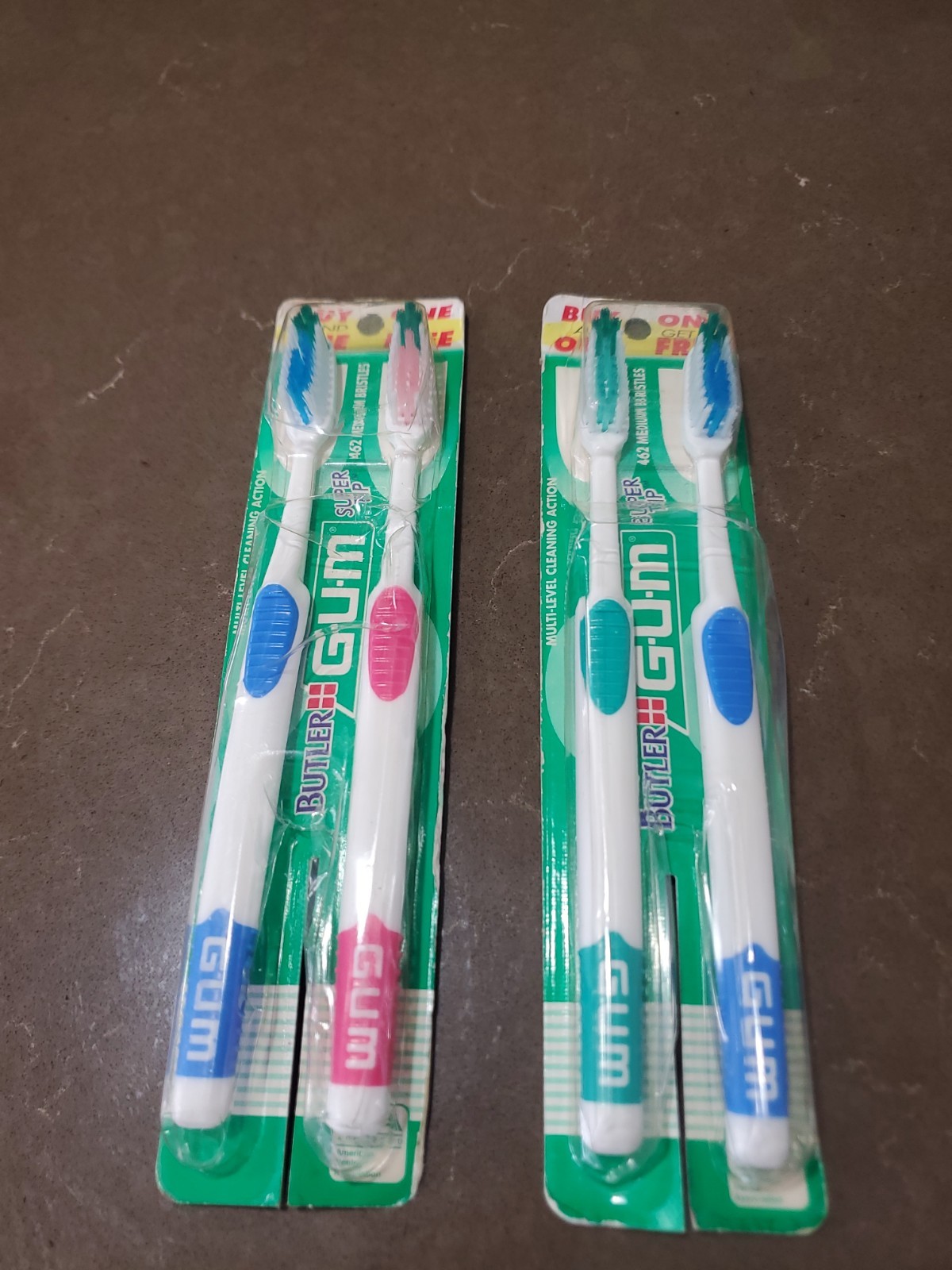 Vintage Gum Butler Medium Full Head Super Tip Toothbrush 462 Dome Bristles New*