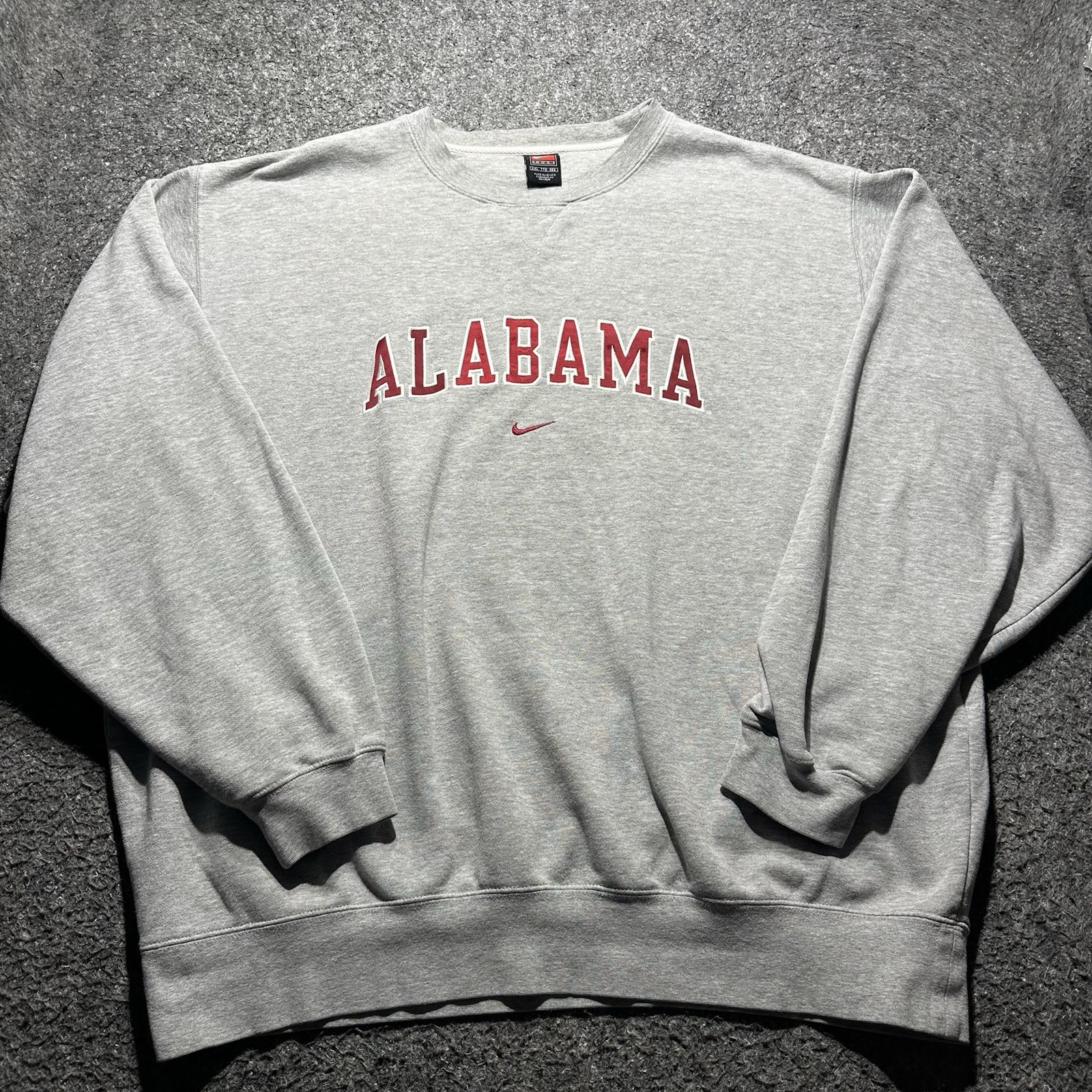 VTG Nike Alabama Crimson Tide Men\'s Gray Pullover Game Day Long Sleeve