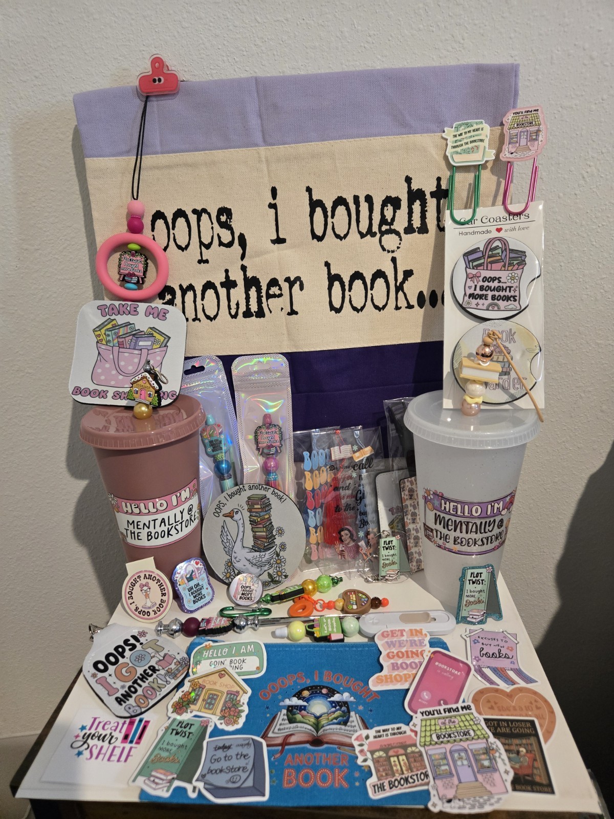 Oops I Bought Another Book Bookish Bundle -  Cups, Coaster, Totebag, & More