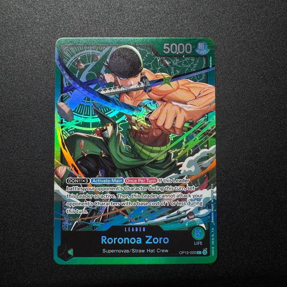 Roronoa Zoro OP12-020 Alt Art - One Piece TCG English Card Near Mint - ST32 Roronoa Zoro OP12-020 Alt Art - One Piece TCG English Card Near Mint - ST32