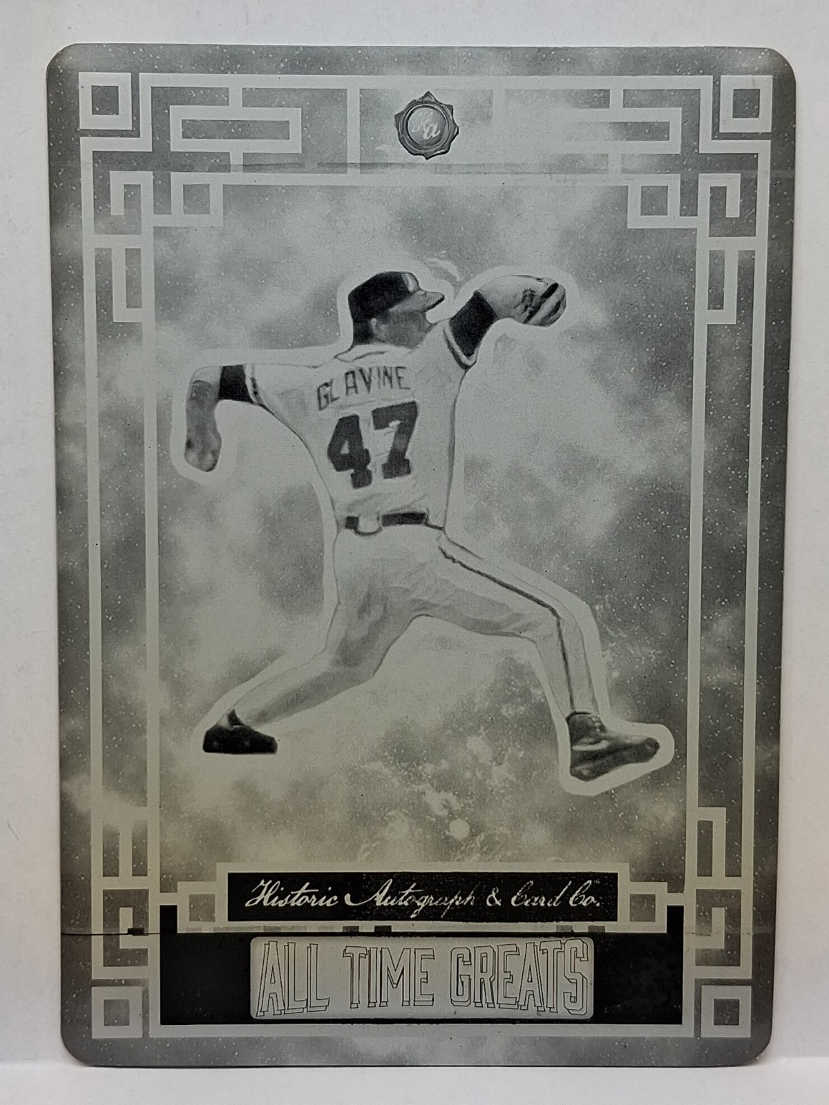 2024 Historic Autographs- Tom Glavine PRINTING PLATE 1/1 Black #103 (P3)