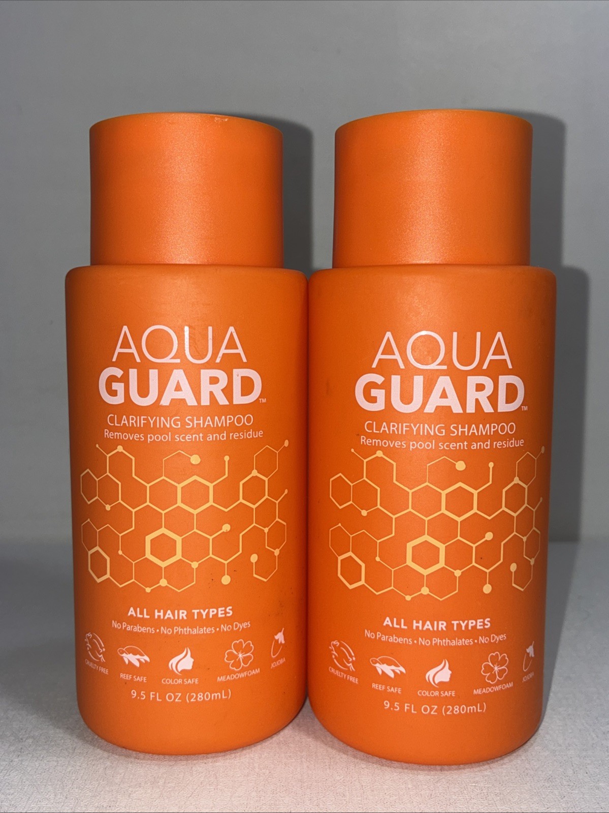 2 New Aqua Guard Clarifying Shampoo, Removes Pool Scent, 9.5 Fl Oz Each 