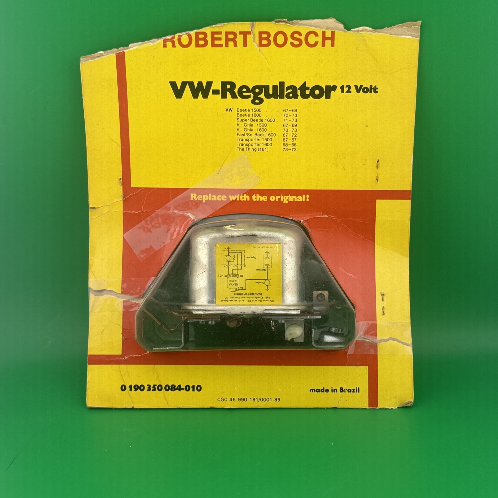 NOS Bosch 0 190 350 068 Voltage Regulator VW Beetle Bus Porsche 0190350084