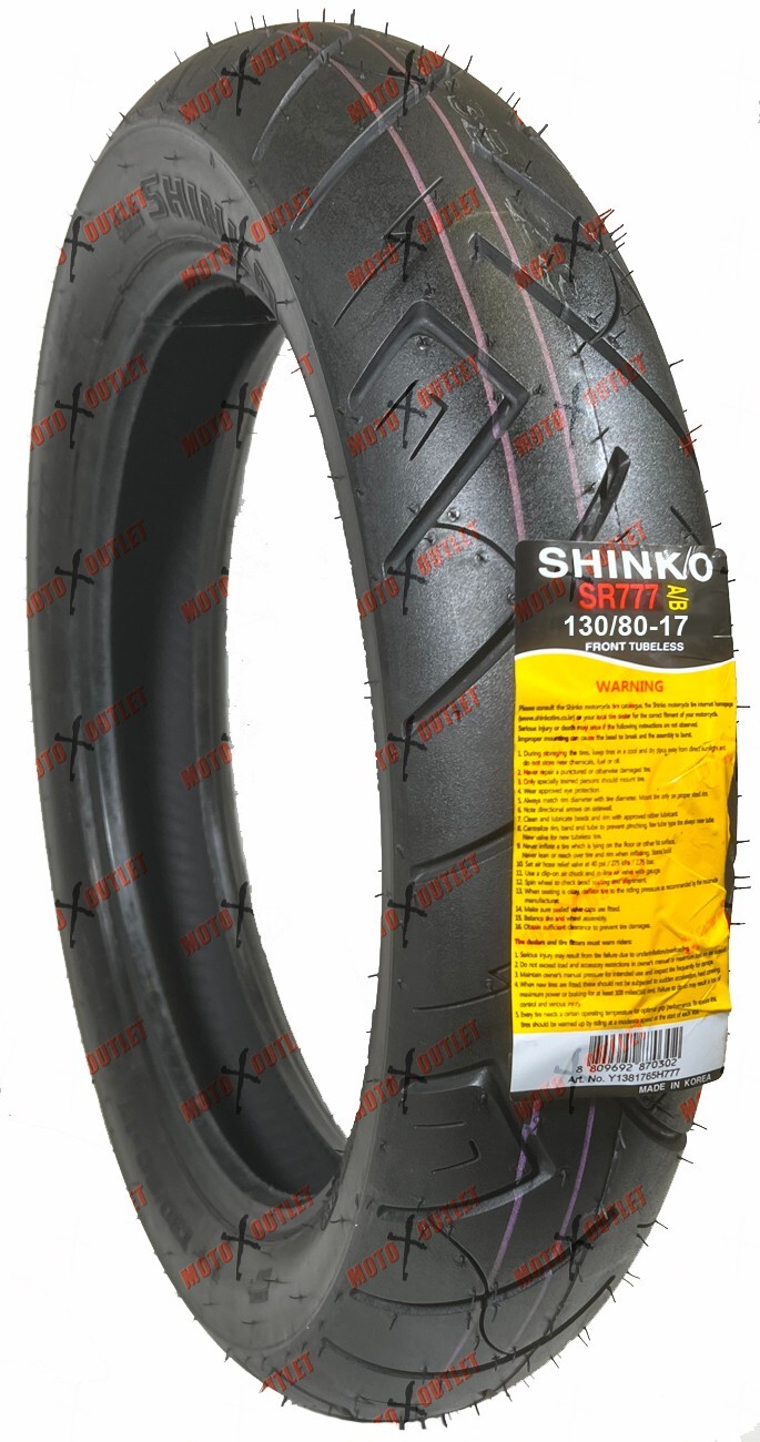Shinko 777 130/80B17 Front Tire Motorcycle 130 80 17 SR777 Street 87-4566