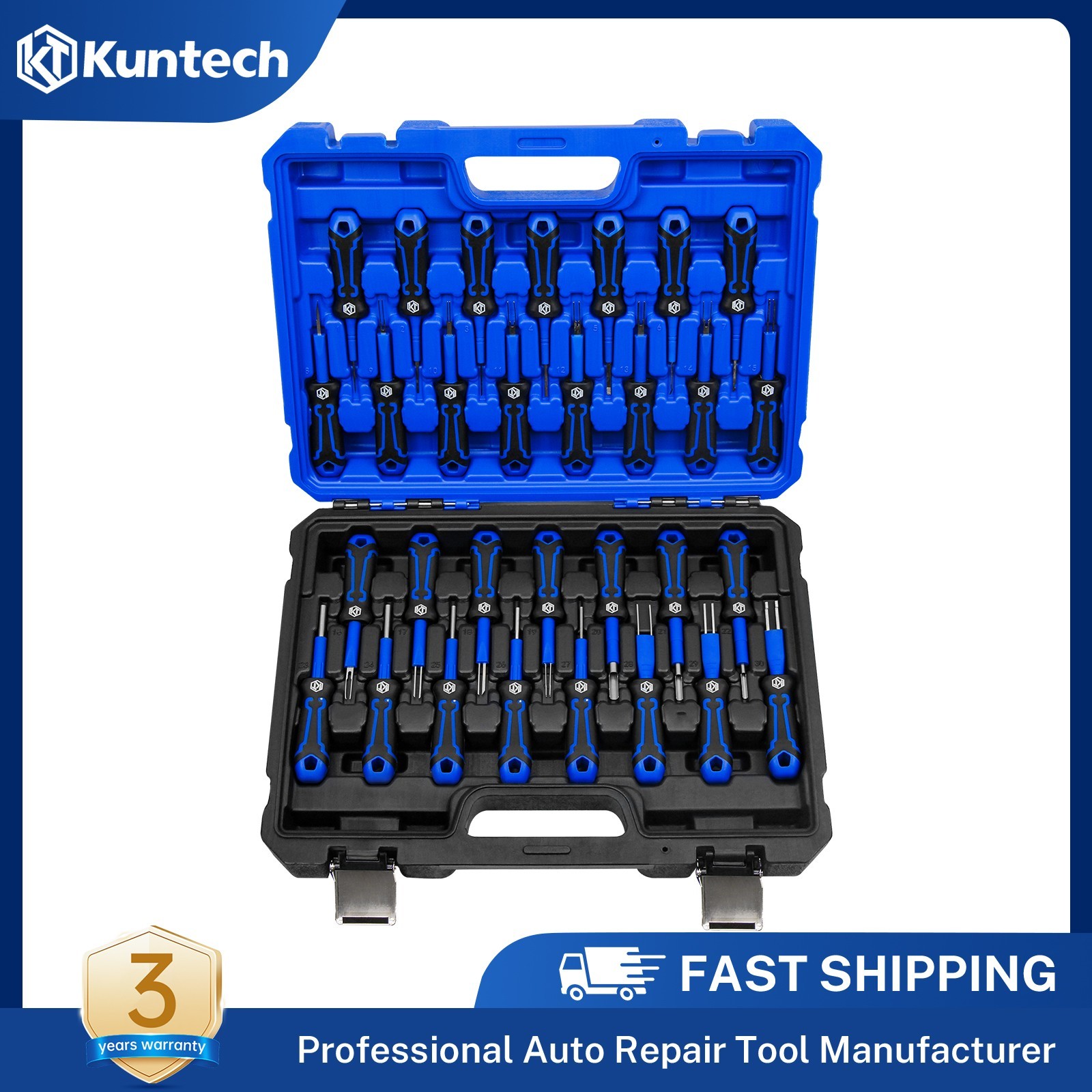 30pcs Universal Terminal Removal Tool Kit,Automotive Wire Harness Pin Extractor