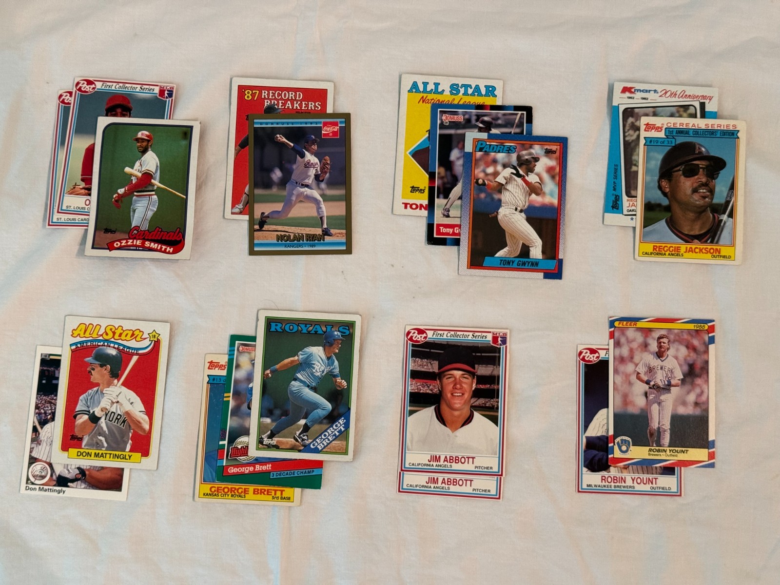 Vintage Baseball HOF Stars Lot (37) Ryan Brett Gwynn Ozzie Smith Clemens Boggs