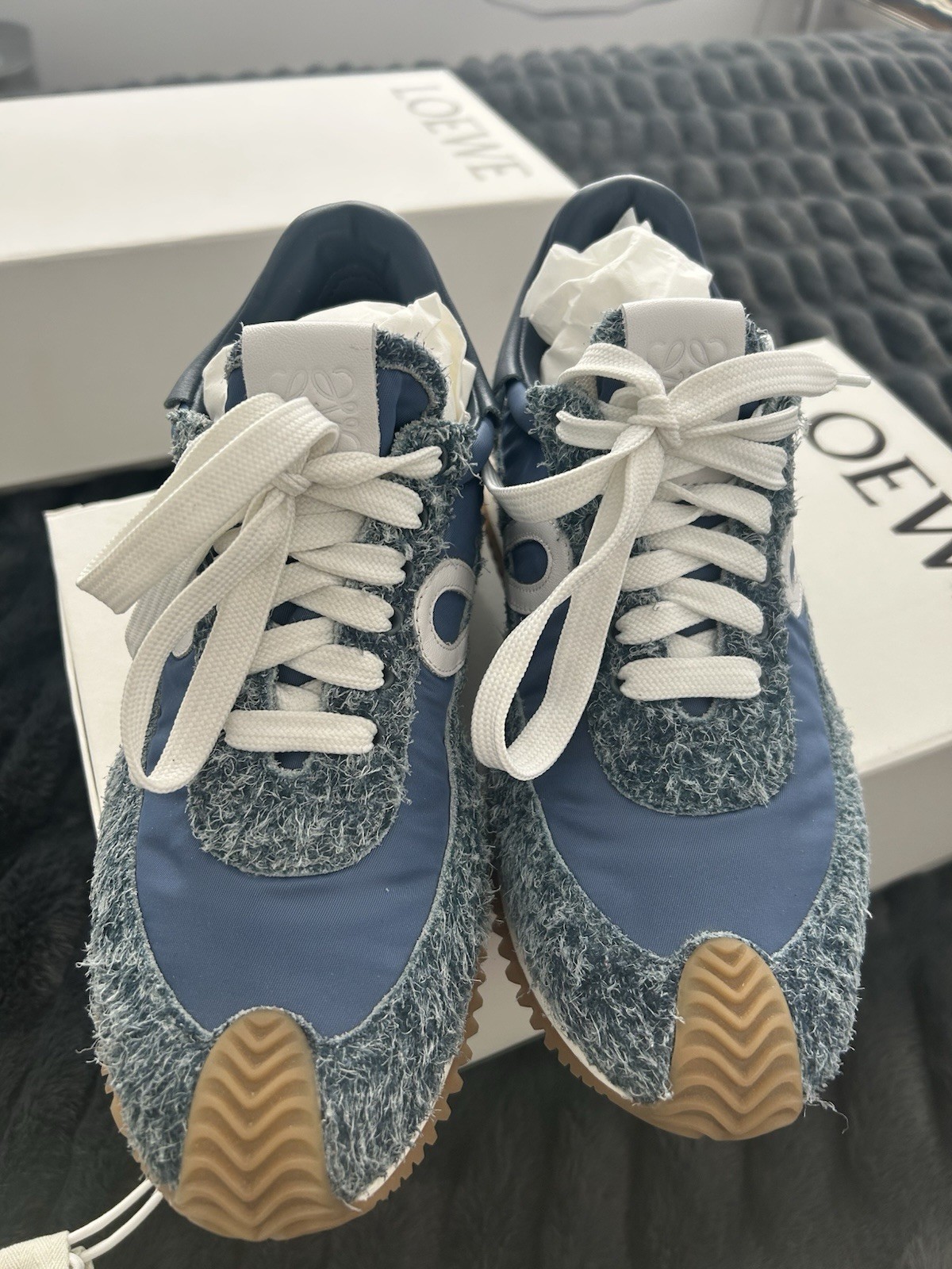 Loewe Flow Runner Sneaker Blue White Size EU 37 US 7 with Box Dustbag⁠s