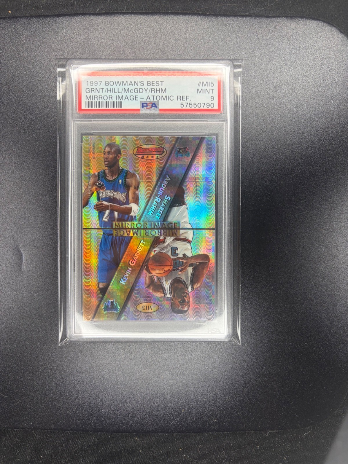 1997 Bowman’s Best #MI5 Garnett McGrady Hill Atomic Refractor RC PSA 9 Rare