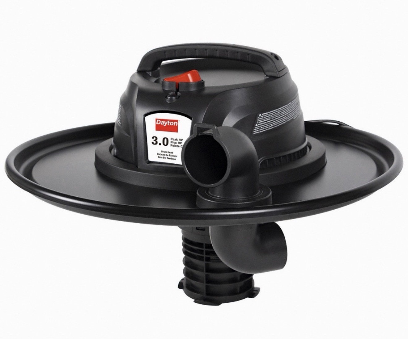 Dayton 61Hv93 Electric Drum-Top Head W/ Wet/Dry Vacuum Kit  For 55 Gal Drum