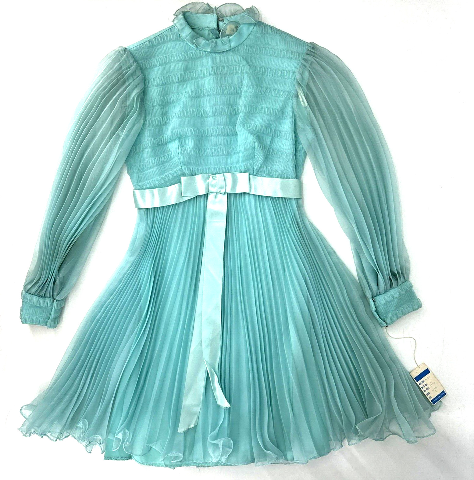 Vintage 1950\'s Montgomery Ward Aqua Chiffon Dress Gown 26\
