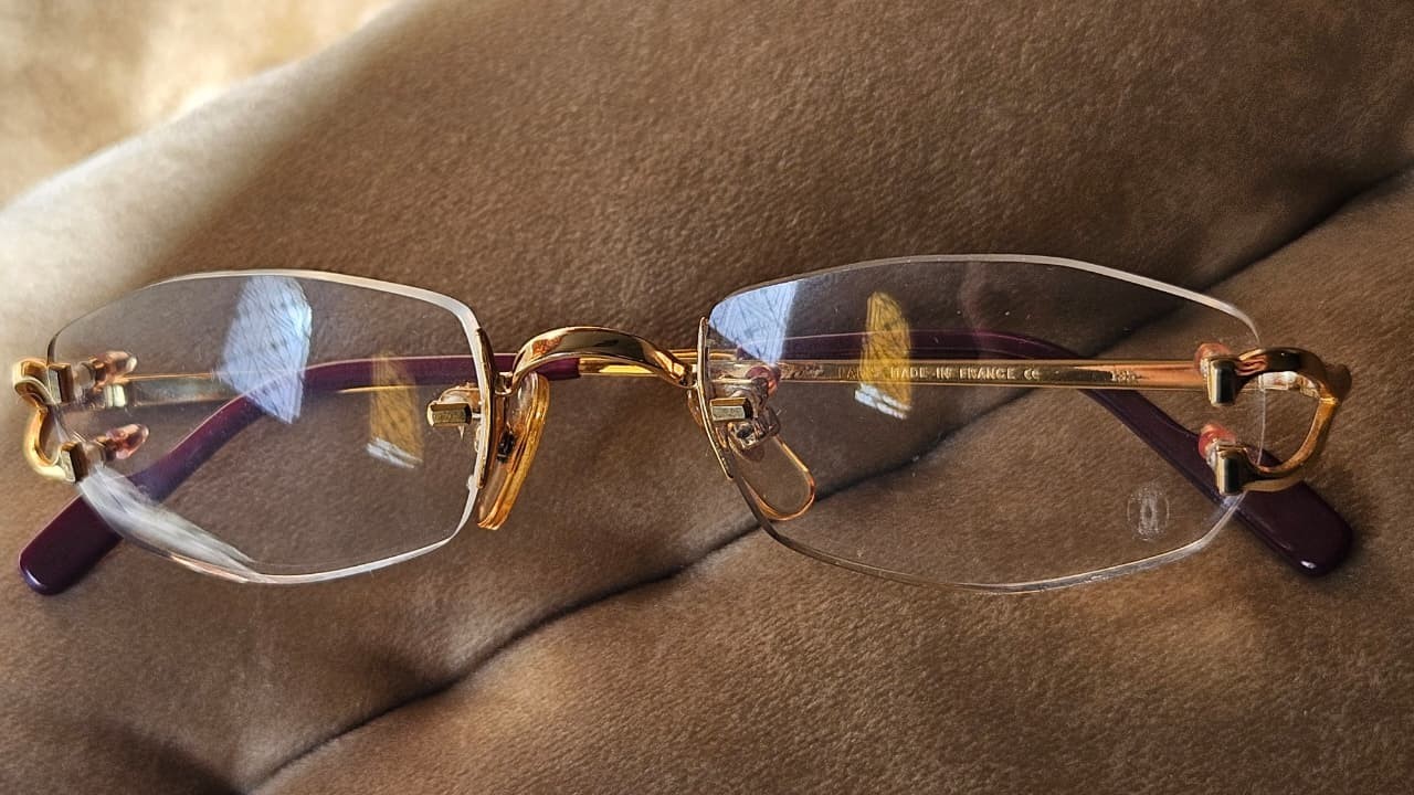 Cartier paris vintage 22k gold plated eyeglasses made in france original Cartier paris vintage 22k gold plated eyeglasses made in france original