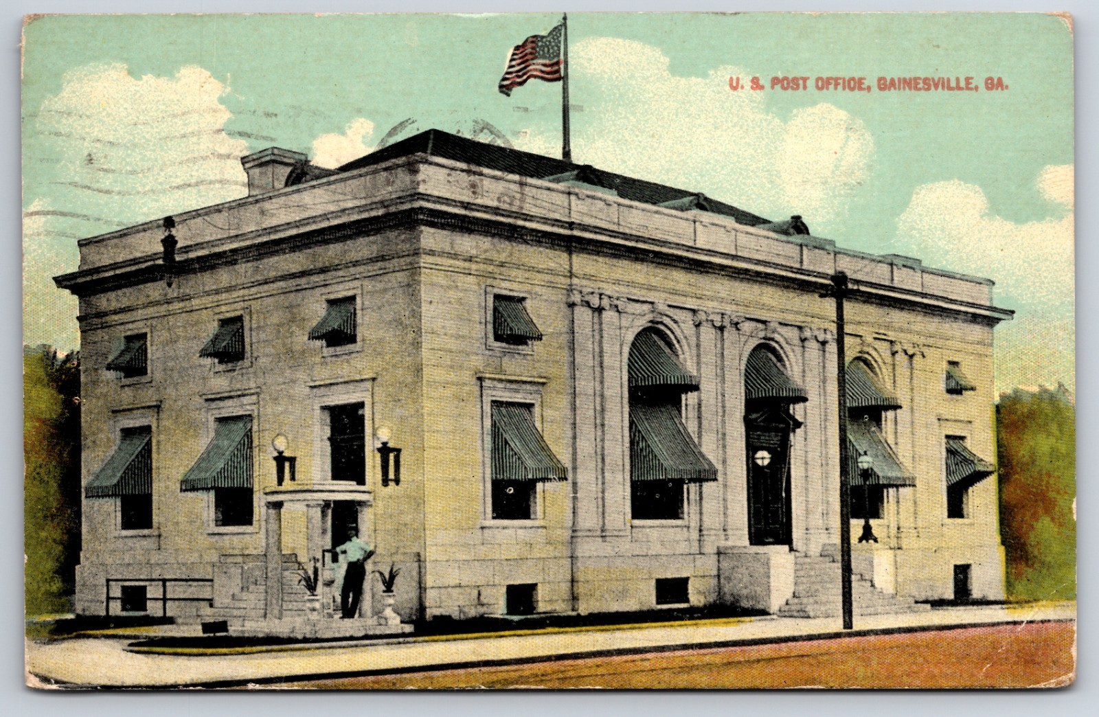 US Post Office Building Gainesville Georgia GA c1910 Postcard US Post Office Building Gainesville Georgia GA c1910 Postcard