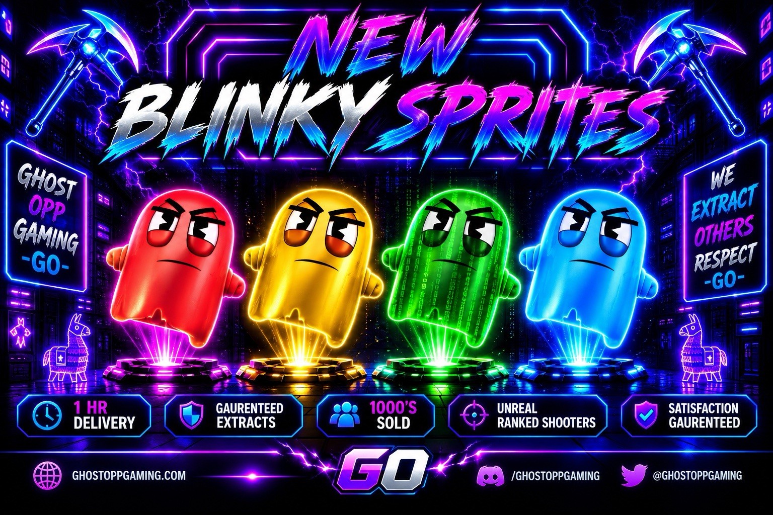 Fortnite Sprites BLINKY ( All Available ) Buy 3 Get 1 FREE  15 MIN DELIVERY