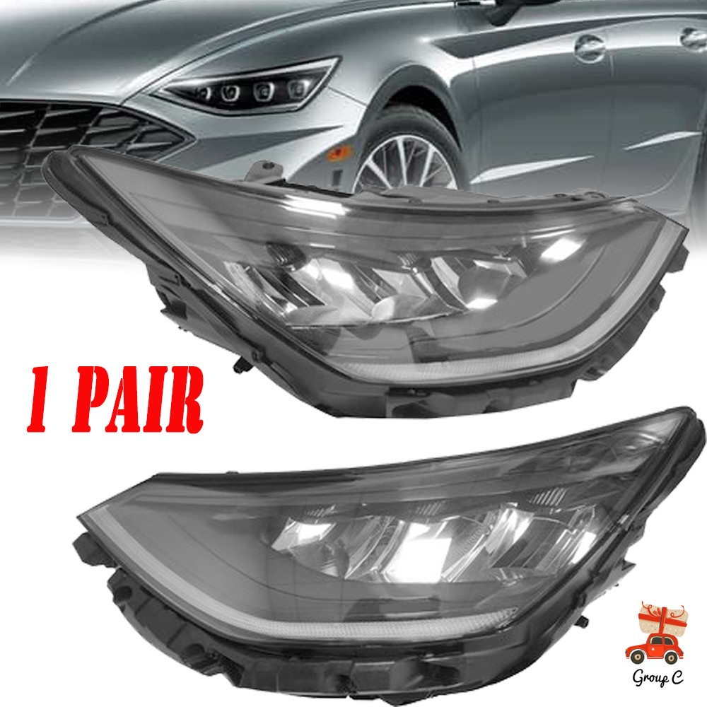 1 Pair LED Headlamps For 2020 2021 2022 Hyundai Sonata Headlights Set Left+Right