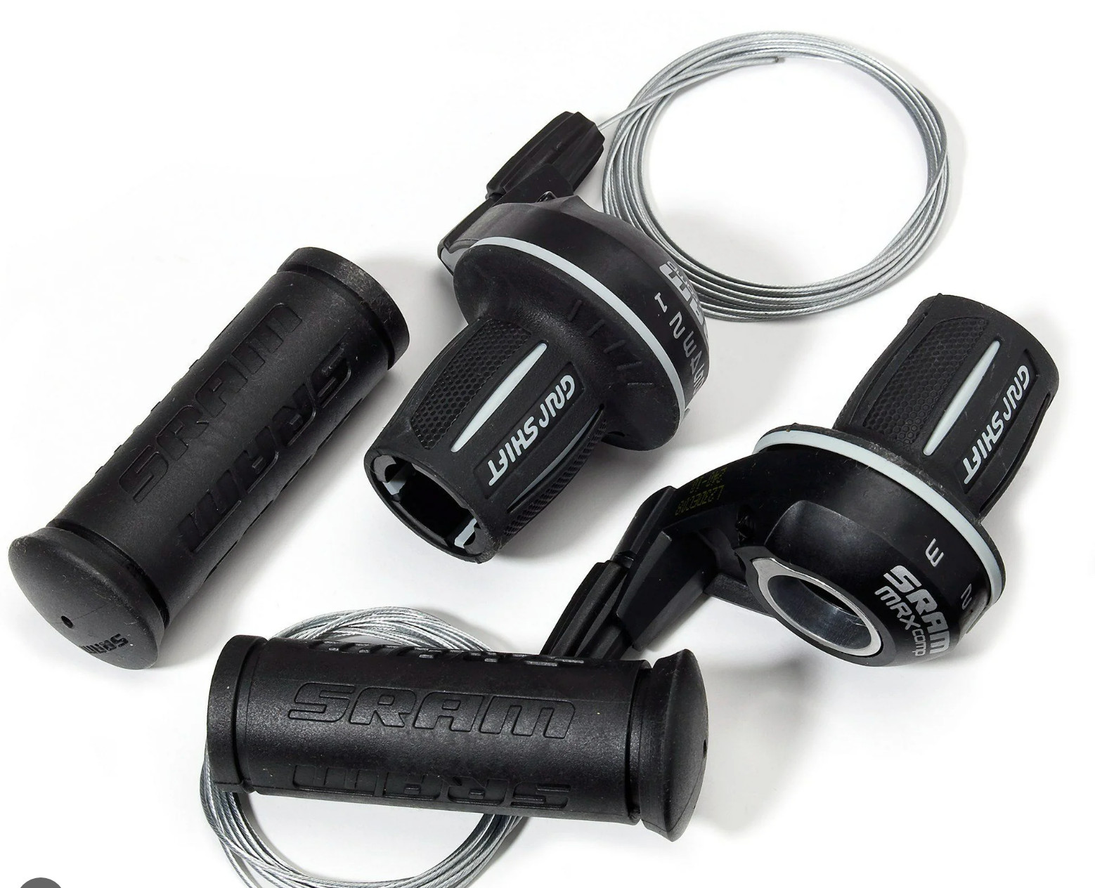 SRAM MRX Comp Twist Grip Front & Rear Shifter Set 3 X 7 Speed Grips/Wires