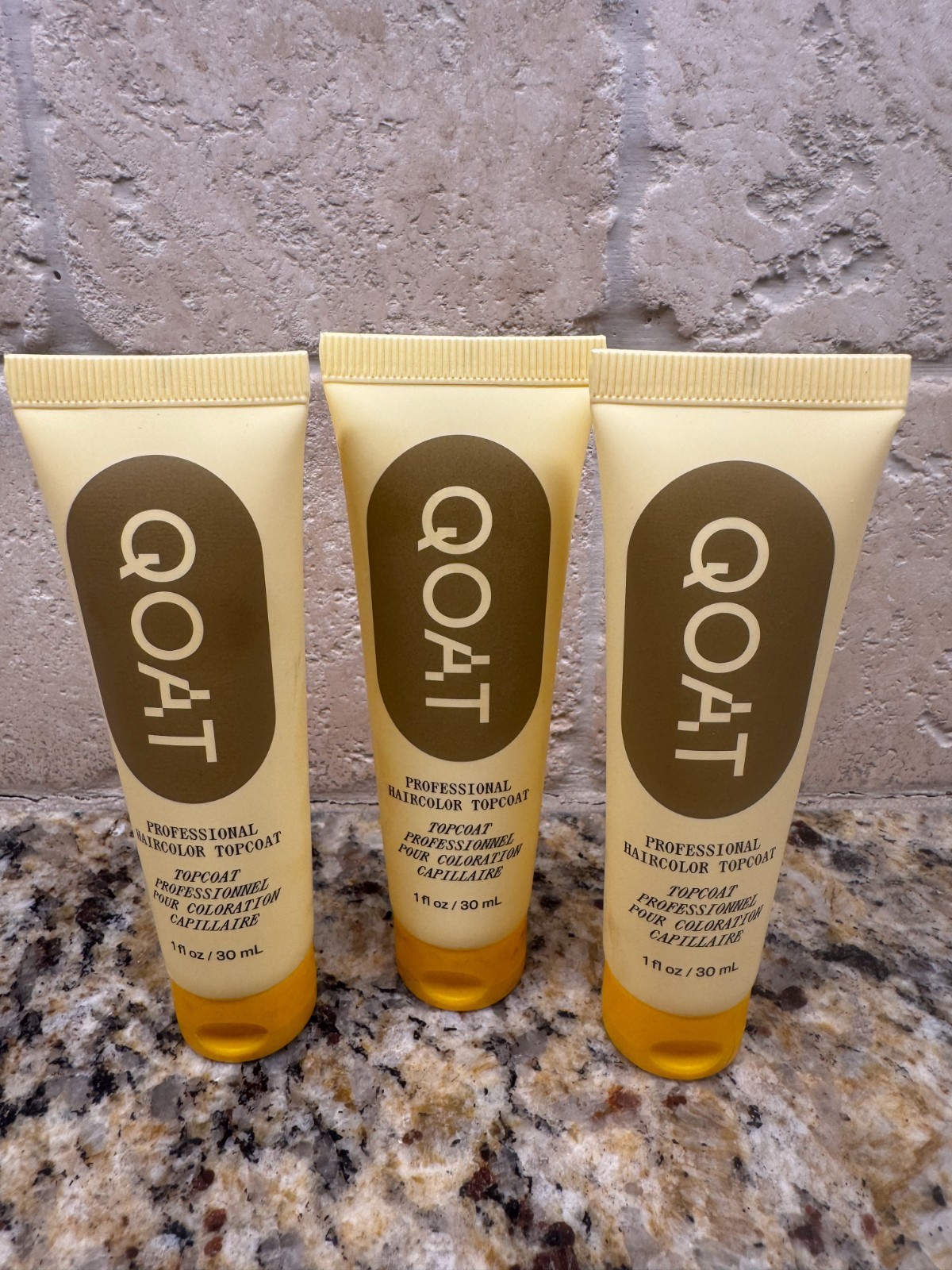 NEW Qoat Professional Haircolor Topcoat, Longer Lasting Color, 1oz - set of 3