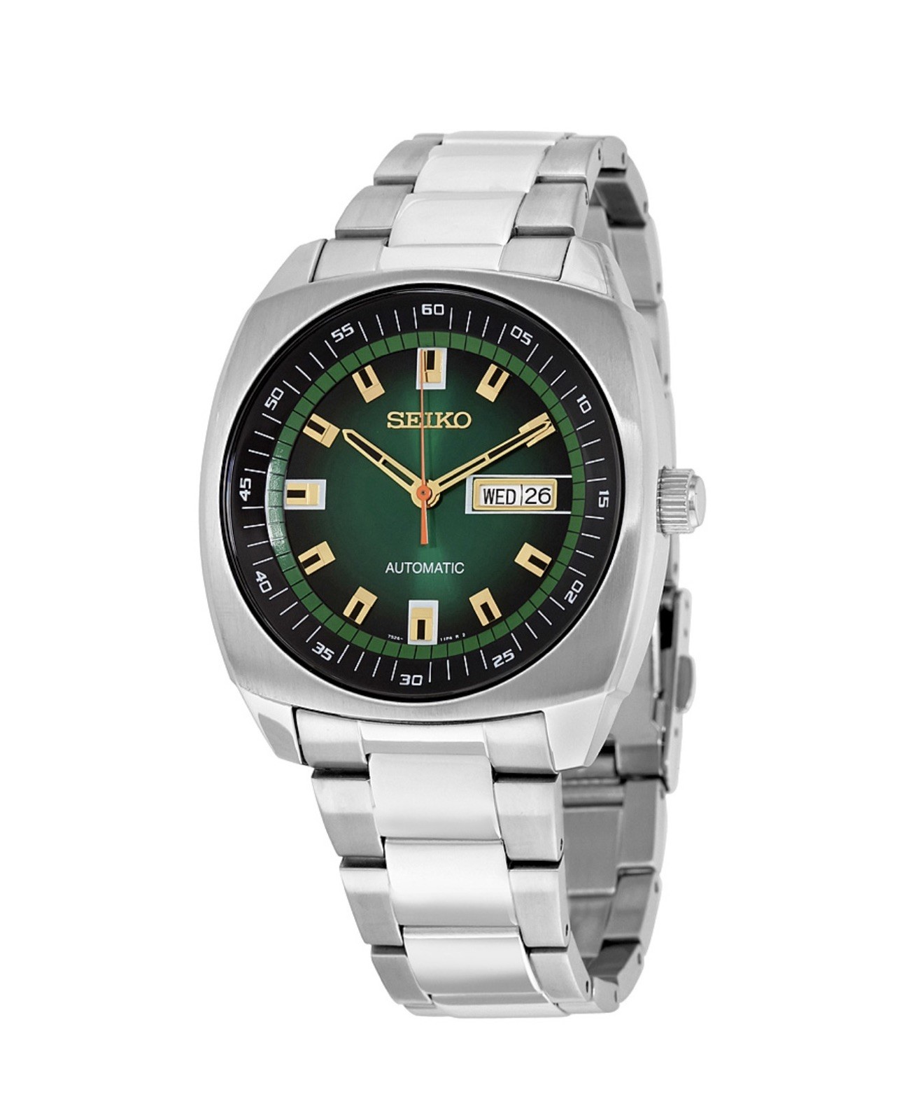 Seiko Recraft Automatic Green Dial Stainless Steel Men's Watch SNKM97