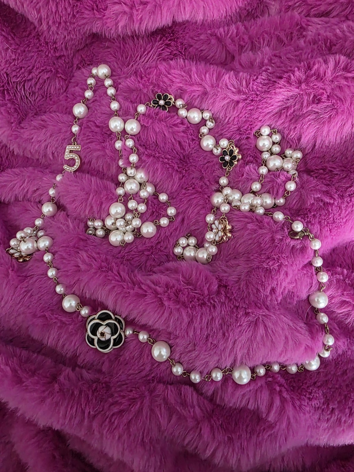 Pearl Necklace 68 Inch Vintage Pearl Necklace  Faux