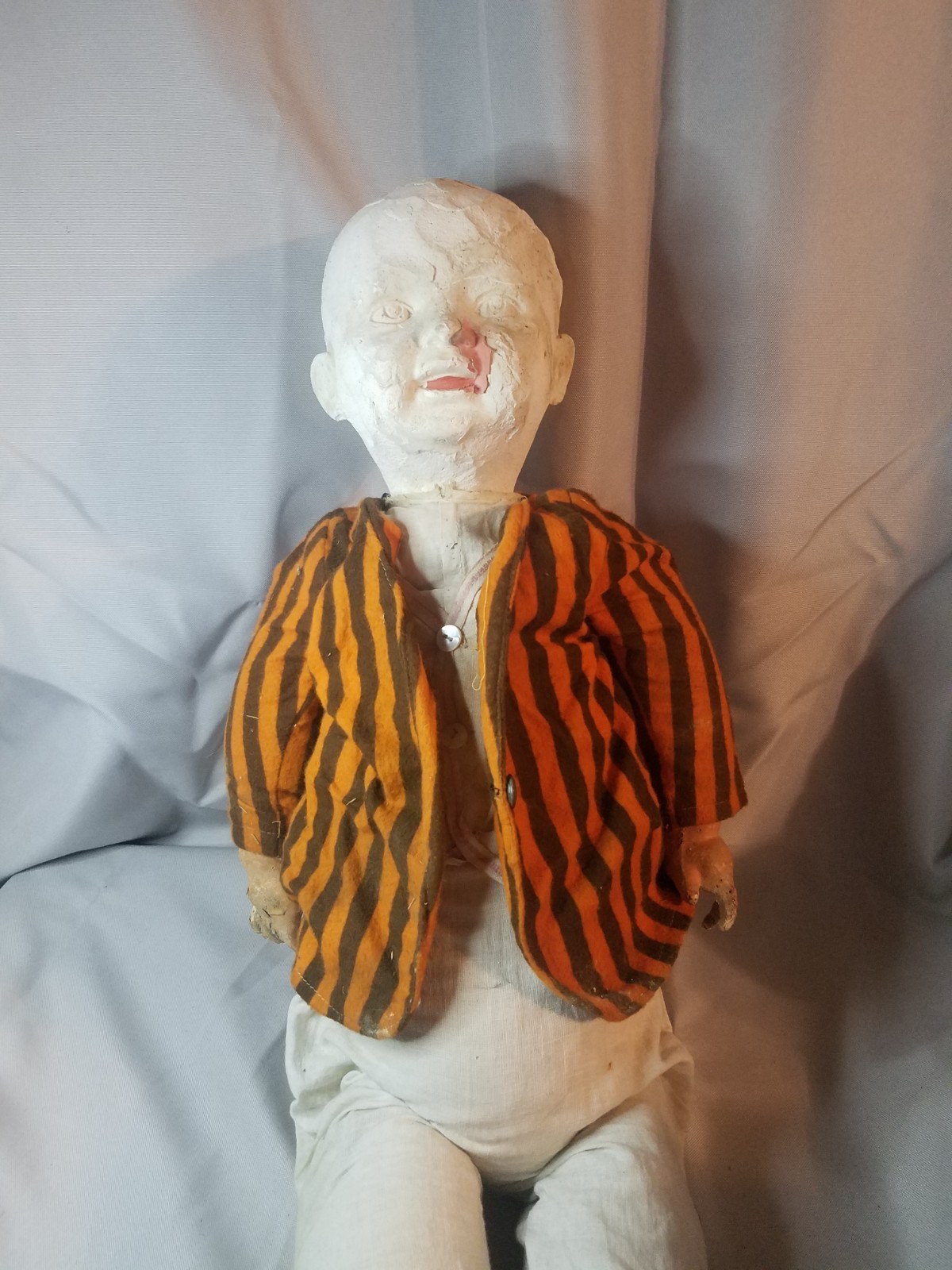 Ultra Rare Antique Fair Amusement Co. Plaster & Fabric Carnival Doll Early 1900s Ultra Rare Antique Fair Amusement Co. Plaster & Fabric Carnival Doll Early 1900s