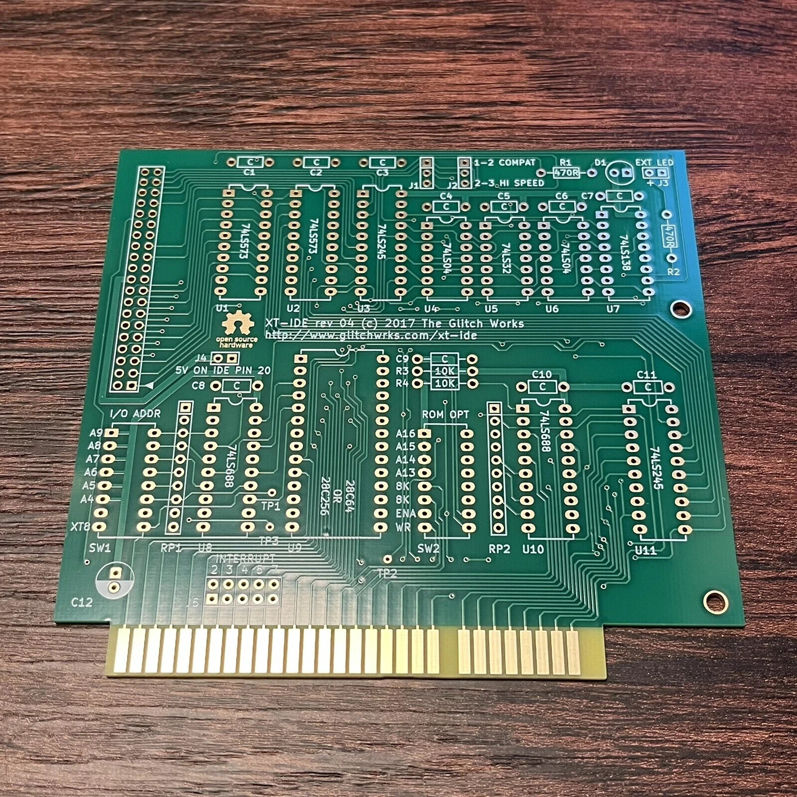 GW XT-IDE Rev.4 High Quality ENIG PCB 8-Bit ISA IDE Controller XTIDE (PCB Only)