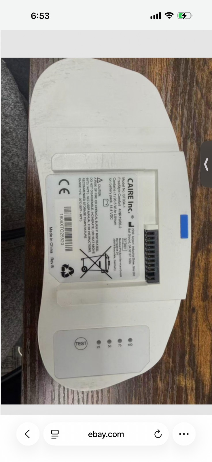 BT034-1 Genuine Caire Portable Battery 4INR1966-2 BT034-1 Genuine Caire Portable Battery 4INR1966-2