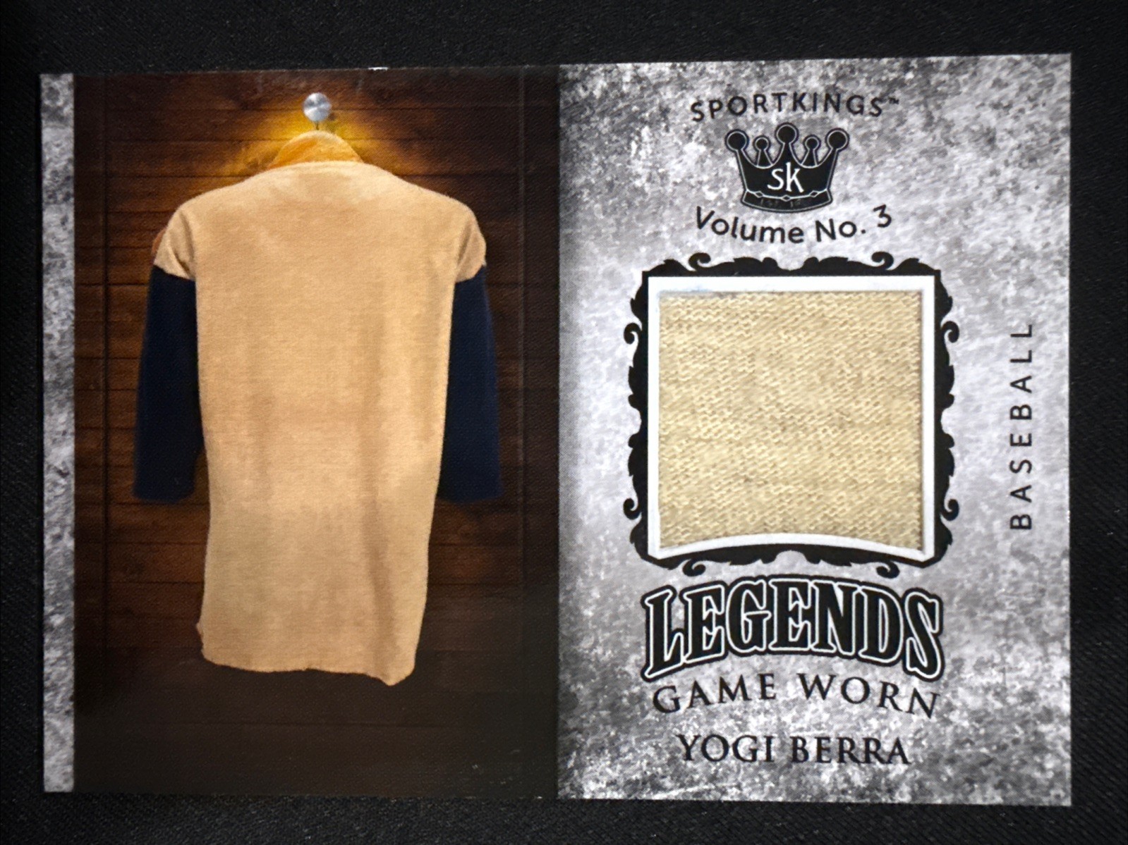 2022 Sportkings Vol. 3 Yogi Berra LSM-33 Legends Memorabilia GU Jersey Relic HOF 2022 Sportkings Vol. 3 Yogi Berra LSM-33 Legends Memorabilia GU Jersey Relic HOF