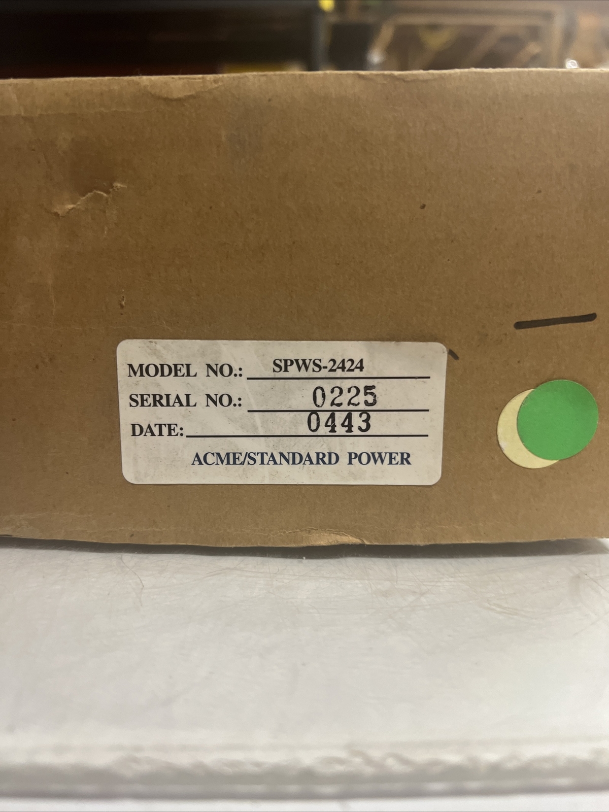 NEW ACME / STANDARD POWER SPWS-2424 POWER SUPPLY SPWS2424