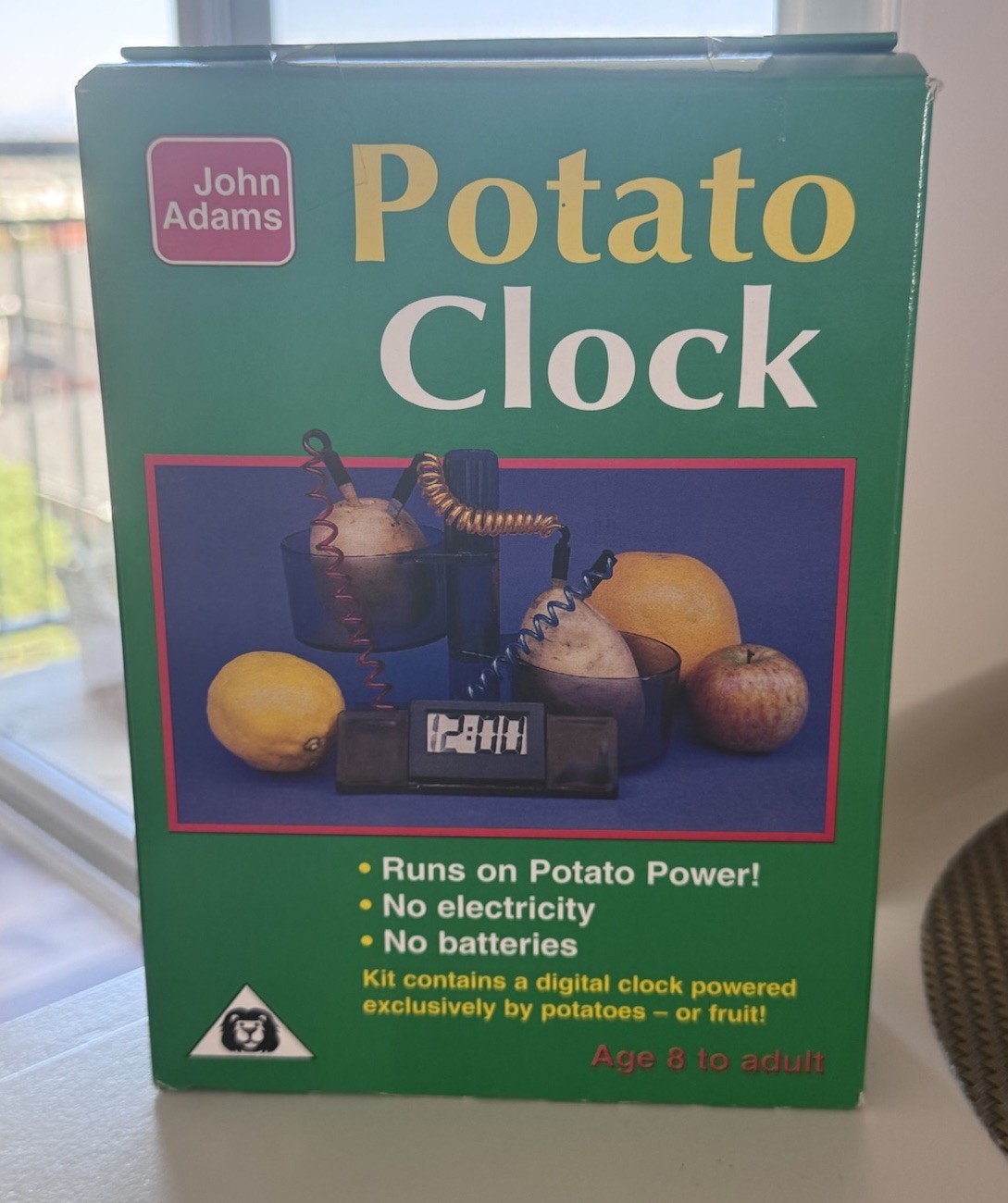 Vintage John Adams Potato Clock Kit New in Box Science Project HTF