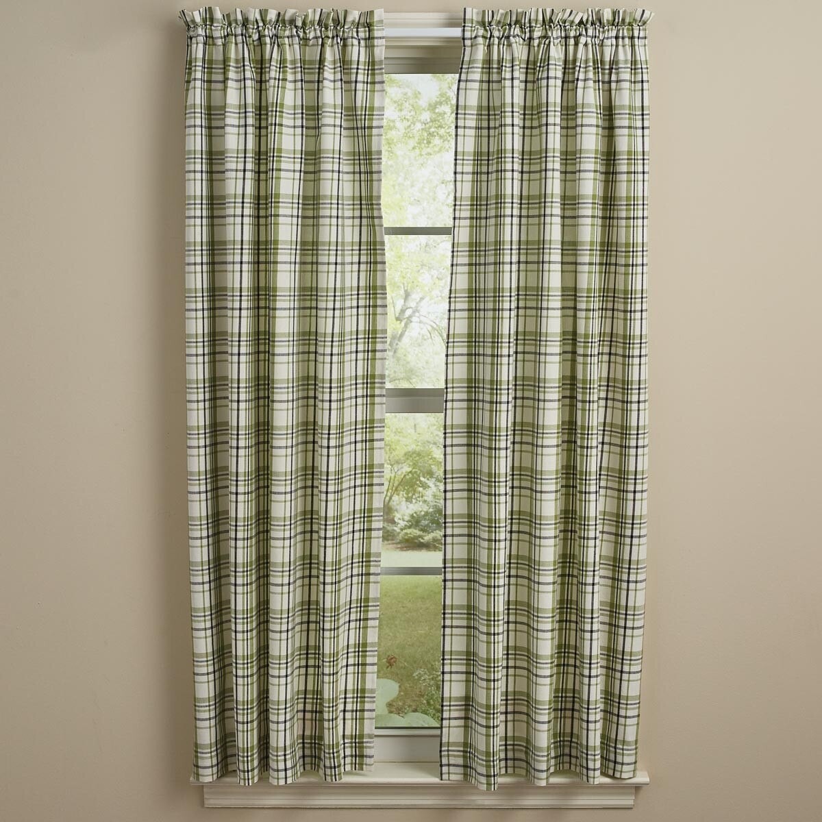 TIME IN A GARDEN COUNTRY CURTAIN PANELS, 72X63, NEW IN PKG, 