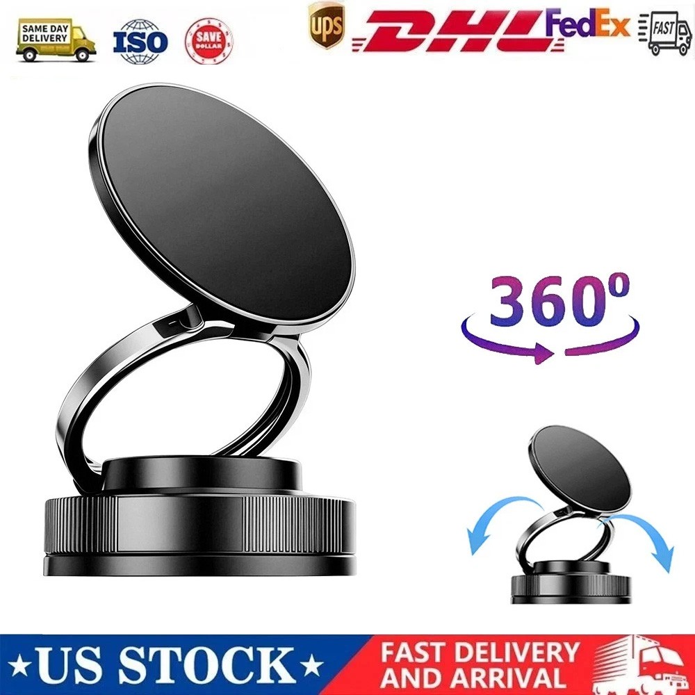 360° Adjustable Magnetic Vacuum Suction Cup Car Phone Holder Mount for MagSafe
