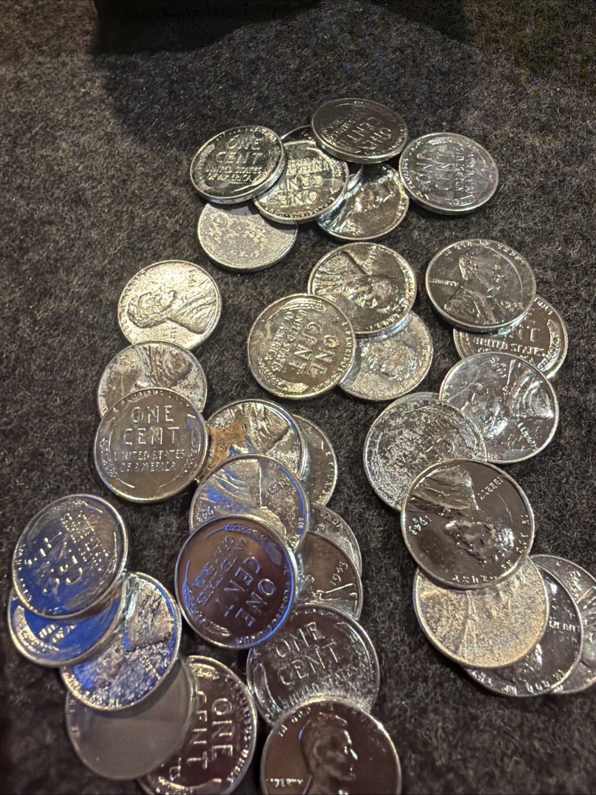RARE FINE/VF++ 1943 STEEL PENNY ROLL (50) COINS NICE CLEAN BRIGHT SHINEY RARE FINE/VF++ 1943 STEEL PENNY ROLL (50) COINS NICE CLEAN BRIGHT SHINEY
