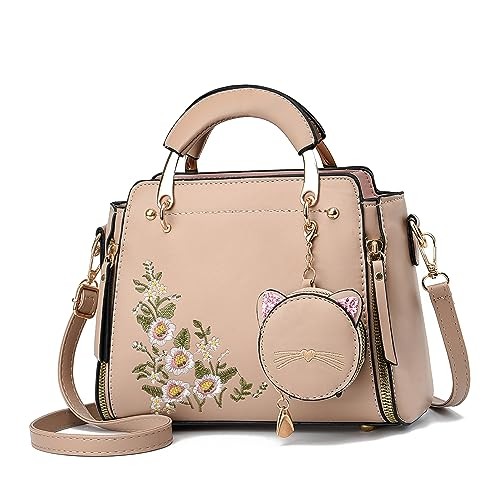 Xiaoyu Fashion Purses and Handbags for Women Ladies Crossbody Bags Khaki Flower Xiaoyu Fashion Purses and Handbags for Women Ladies Crossbody Bags Khaki Flower