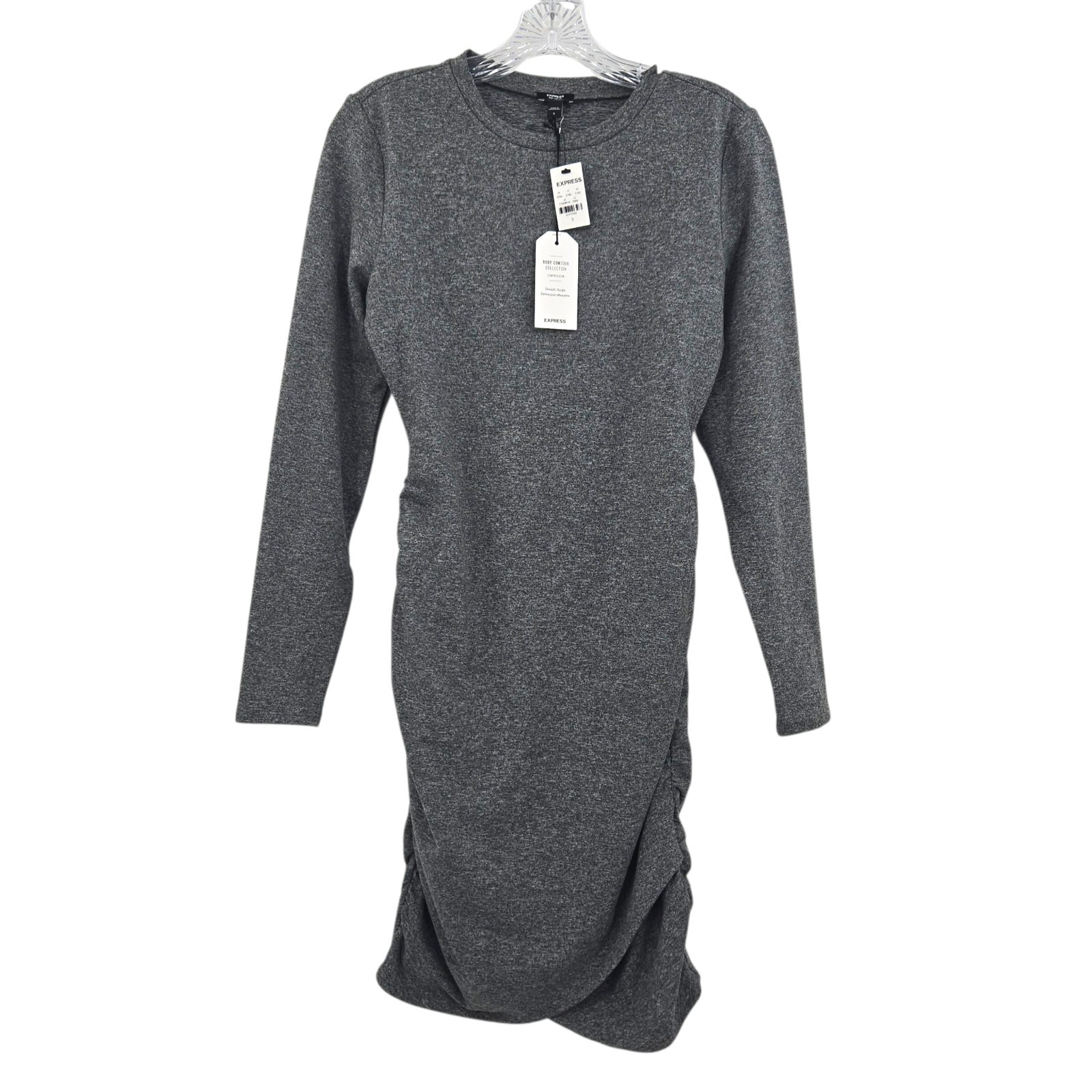 Express Women\'s Body Contour Compression Dress Grey Small Express Women\'s Body Contour Compression Dress Grey Small
