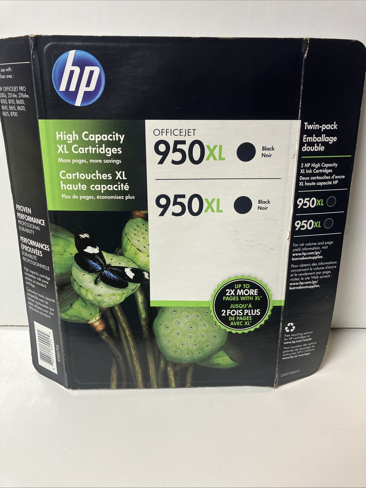 Genuine OEM HP 950XL 2-Pack Two Black Ink Printer Cartridges NEW FACTORY SEALED Genuine OEM HP 950XL 2-Pack Two Black Ink Printer Cartridges NEW FACTORY SEALED