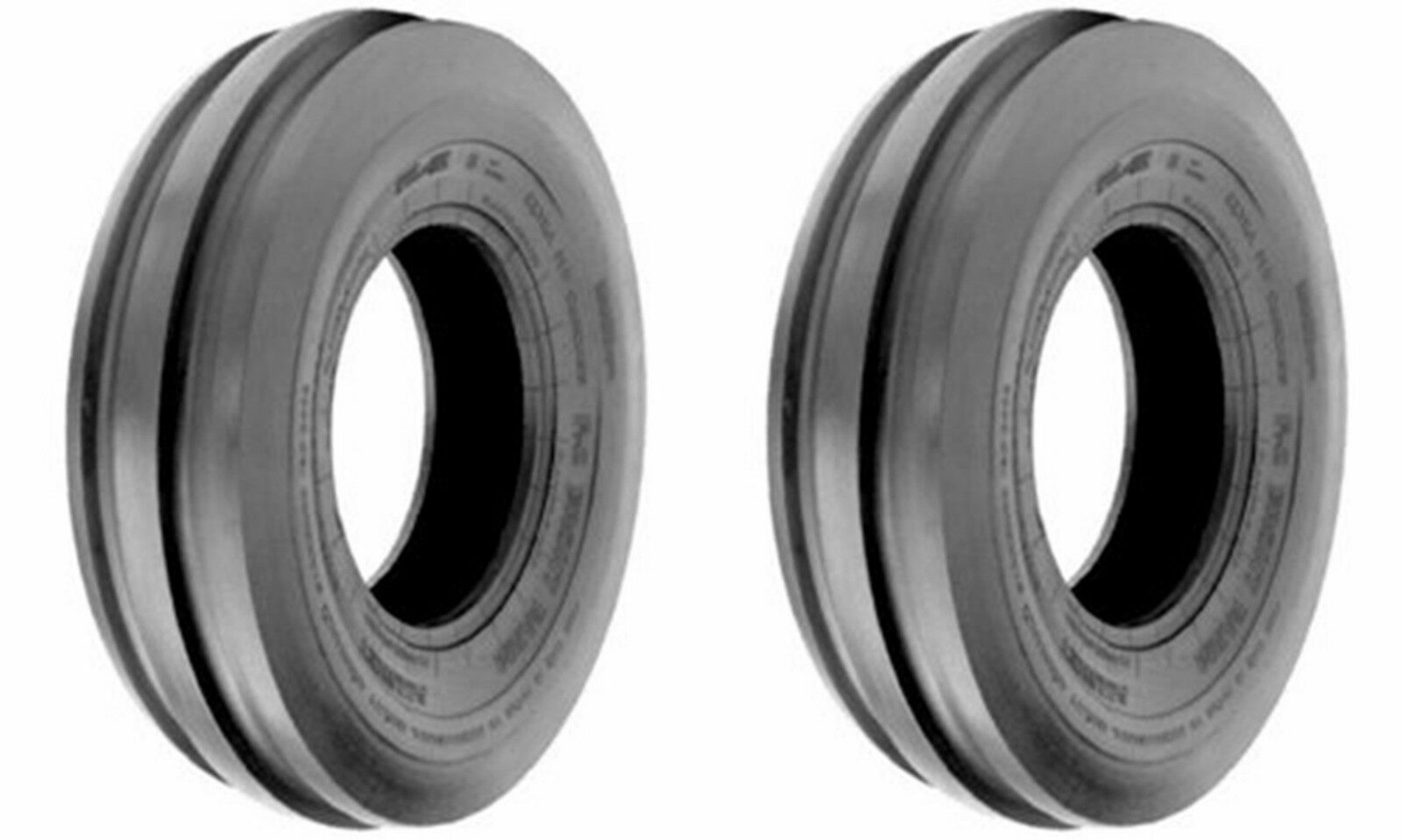 TWO 4.00-19 Tri-Rib 3 Rib Tractor Tires & Tubes Heavy Duty 6 Ply  8N 9N Ford