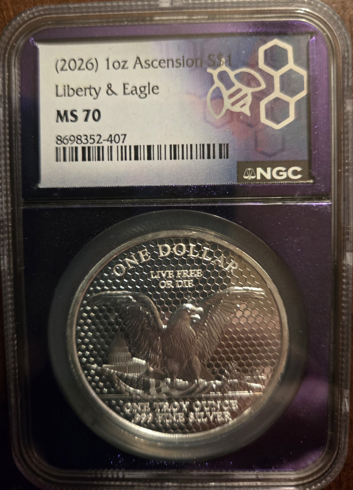 2026 Ascension Island 1oz Silver Liberty & Eagle S$1 NGC MS70