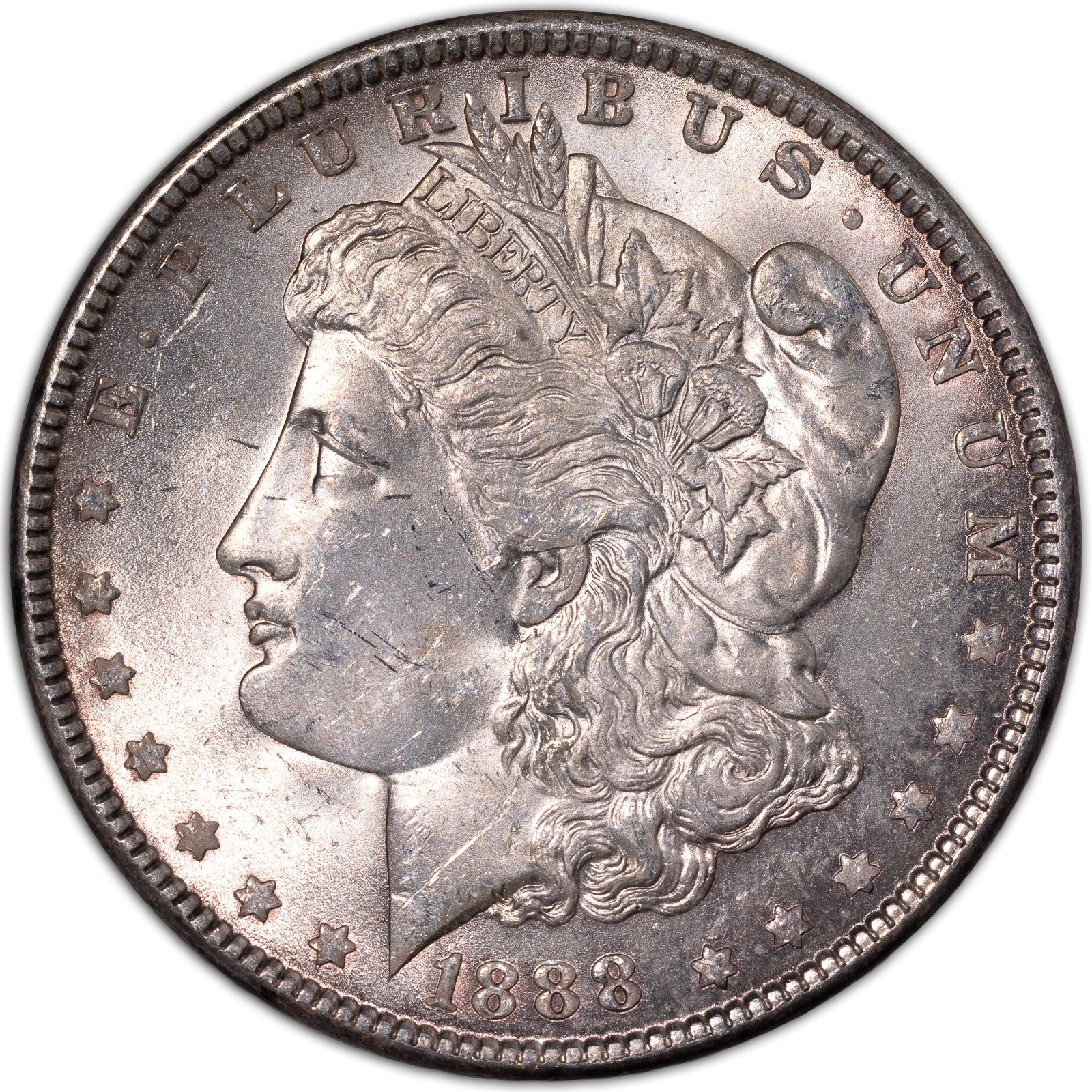 1888-P CHOICE BU+ Philadelphia Morgan Silver Dollar $1 Brilliant Uncirculated