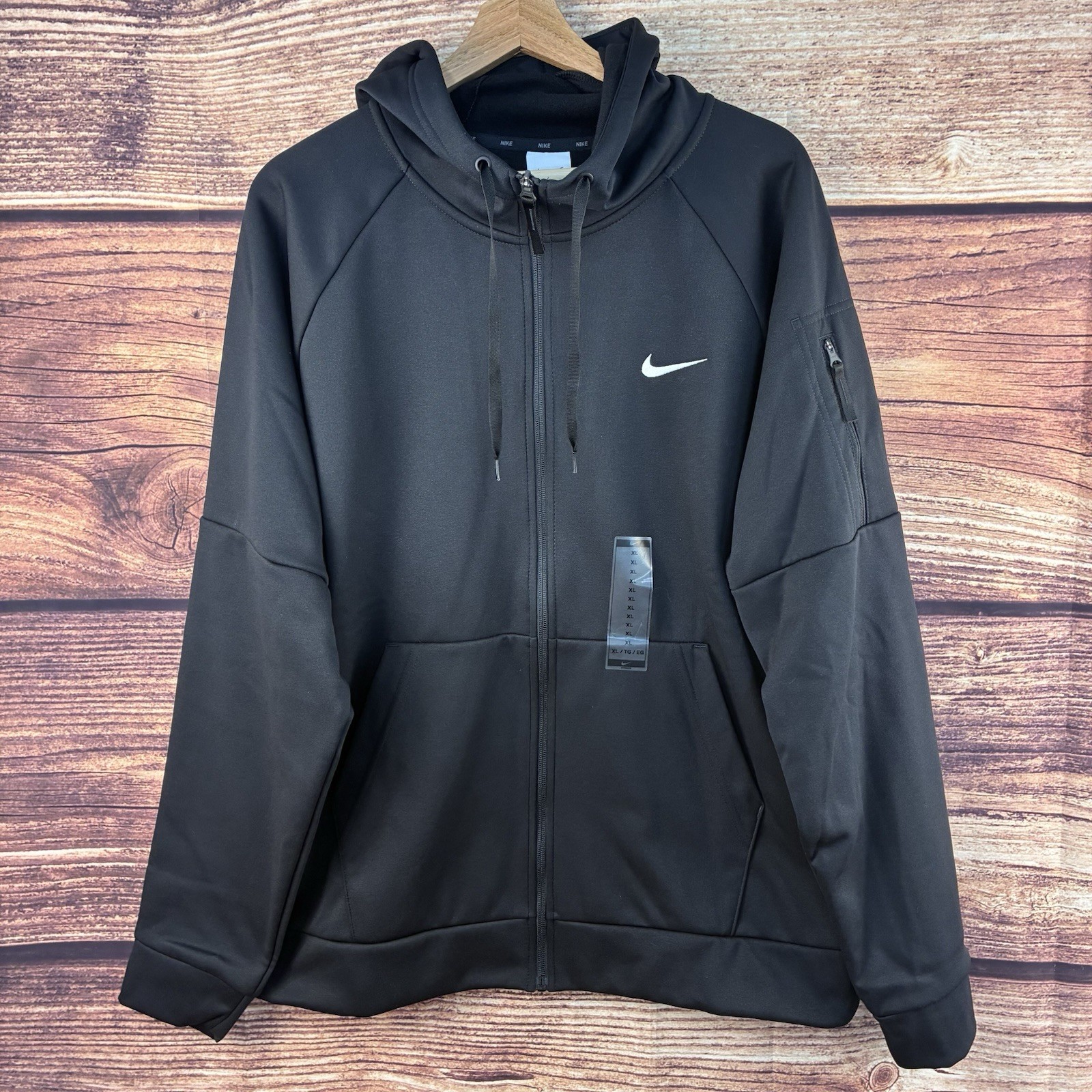 Nike Therma-FIT Fitness Full-Zip Hoodie Black DQ4830-010 NWT Men Size XL Nike Therma-FIT Fitness Full-Zip Hoodie Black DQ4830-010 NWT Men Size XL