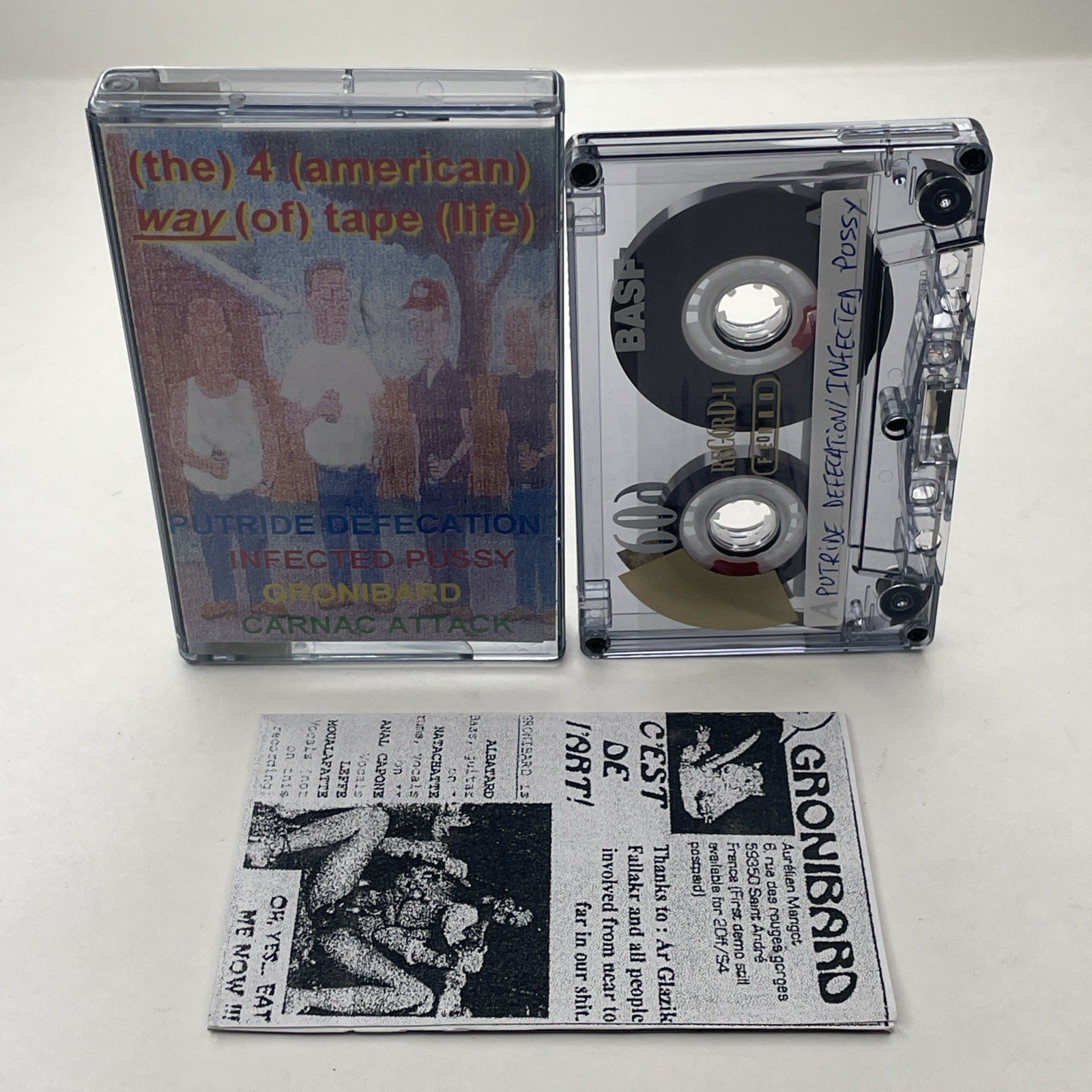 GRONIBARD - 4 American Way Of Tape Life Cassette Split 1999 Goregrind Grindcore GRONIBARD - 4 American Way Of Tape Life Cassette Split 1999 Goregrind Grindcore