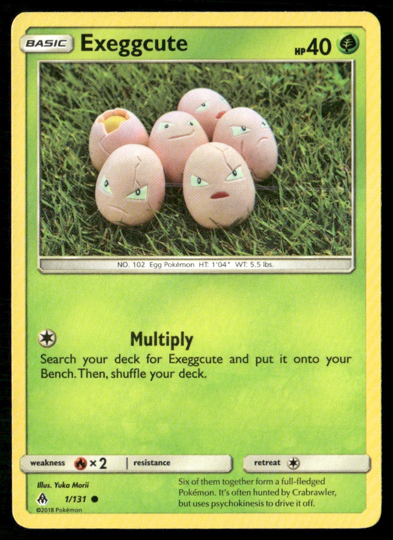 Exeggcute 1/131 Common Forbidden Light Pokemon Lightly Played Exeggcute 1/131 Common Forbidden Light Pokemon Lightly Played