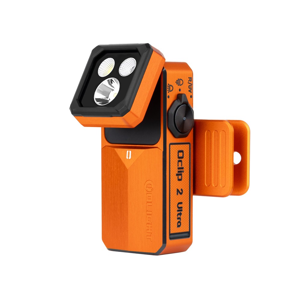 Olight Oclip 2 Ultra Amber Orange Light, UV/Floodlight/Red/Spotlight, 580 Lum Olight Oclip 2 Ultra Amber Orange Light, UV/Floodlight/Red/Spotlight, 580 Lum