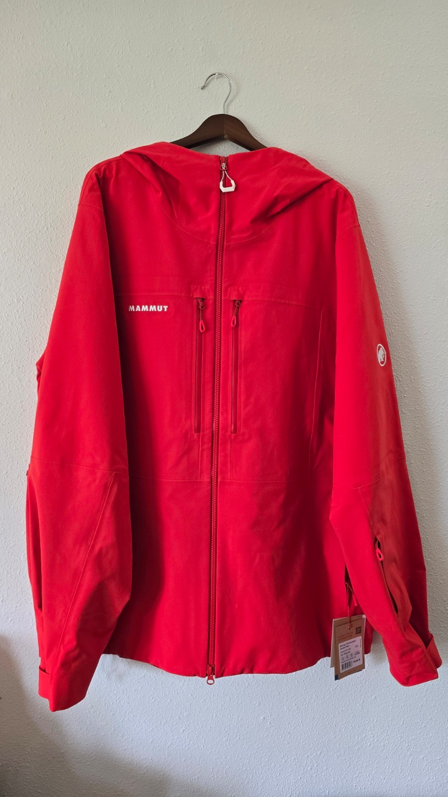 Mammut Stoney HS Hooded Jacket Men XXL 2XL Red Ski Snowboard Shell NWT