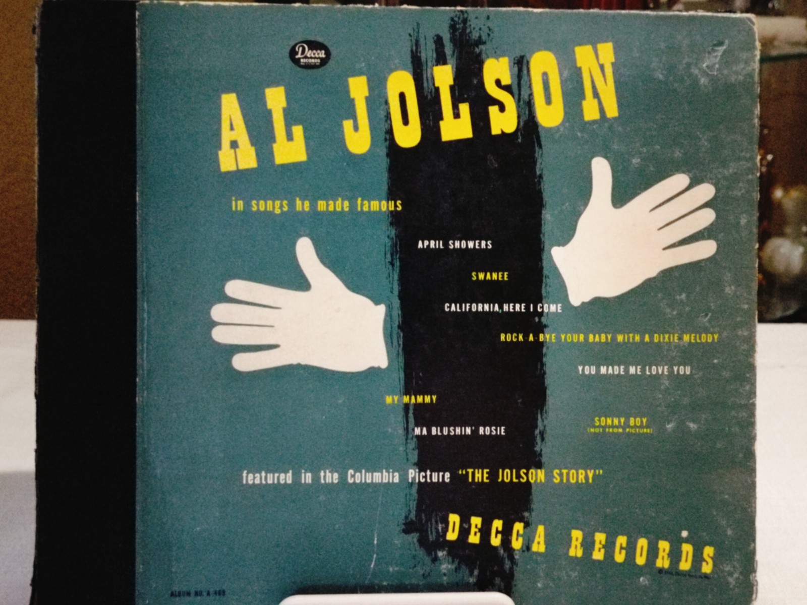 Al Jolson Decca A-469 1946 78 RPM 4 Record Set Songs He Made Famous