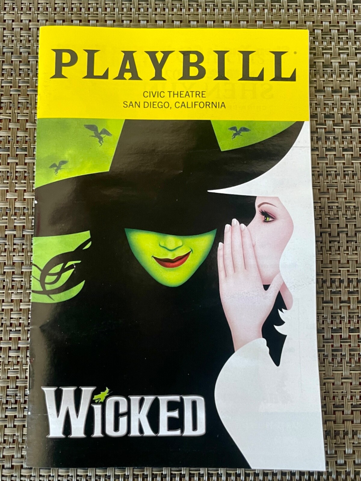 NEW WICKED Original Broadway Musical Playbill Wizard of Oz Cast SD Civic Theatre NEW WICKED Original Broadway Musical Playbill Wizard of Oz Cast SD Civic Theatre