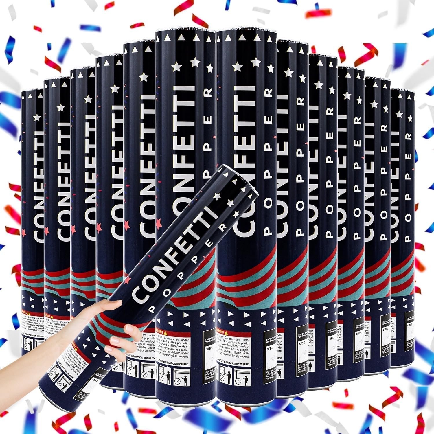 Confetti Cannon 12 Pack Multicolor Biodegradable Confetti Popper Party Confetti Confetti Cannon 12 Pack Multicolor Biodegradable Confetti Popper Party Confetti
