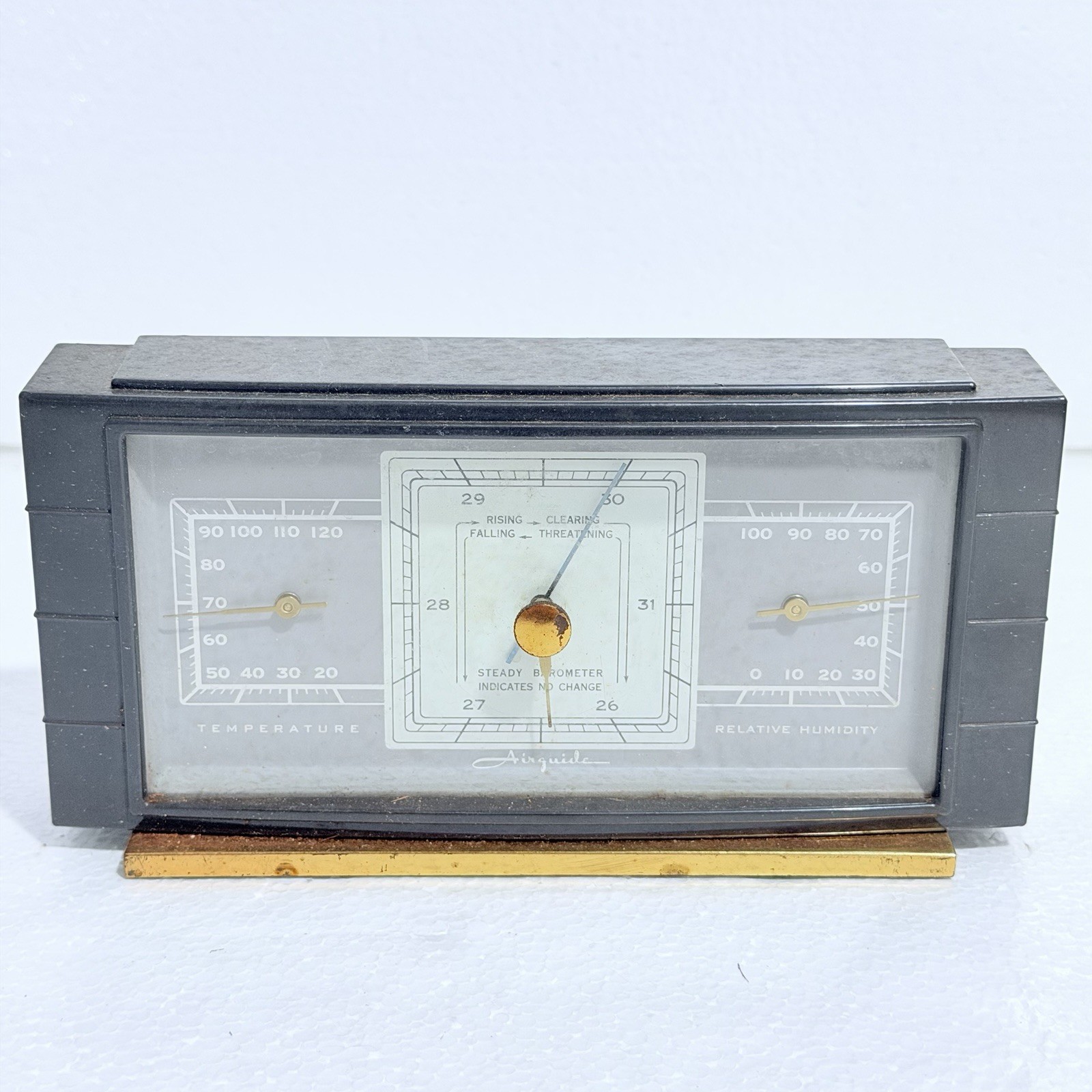 Vintage Airguide Instrument Weather Station Barometer Thermometer Humidity