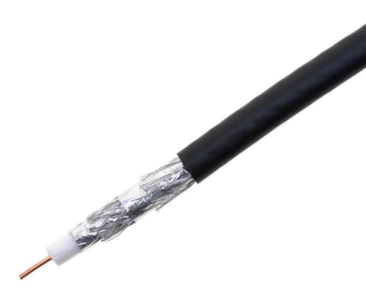 RG6 Cable Coaxial 500ft 1000ft Bulk Coax Dual/Quad Outdoor 18AWG Black/White LOT