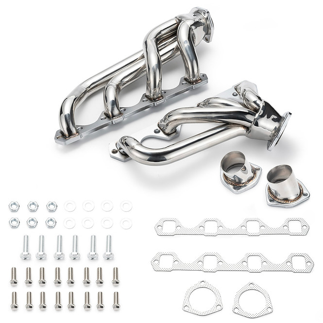 For 1964-1977 Ford 260 289 302 Shorty Stainless Steel Headers Exhaust Manifolds